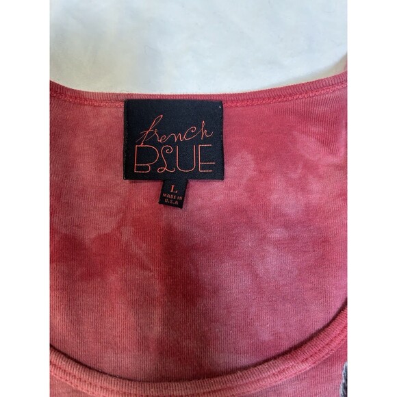 Early 2000’s Y2K Crimson Tie-Dye Long Sleeve With Floral Art Grunge Size L - Picture 5 of 12